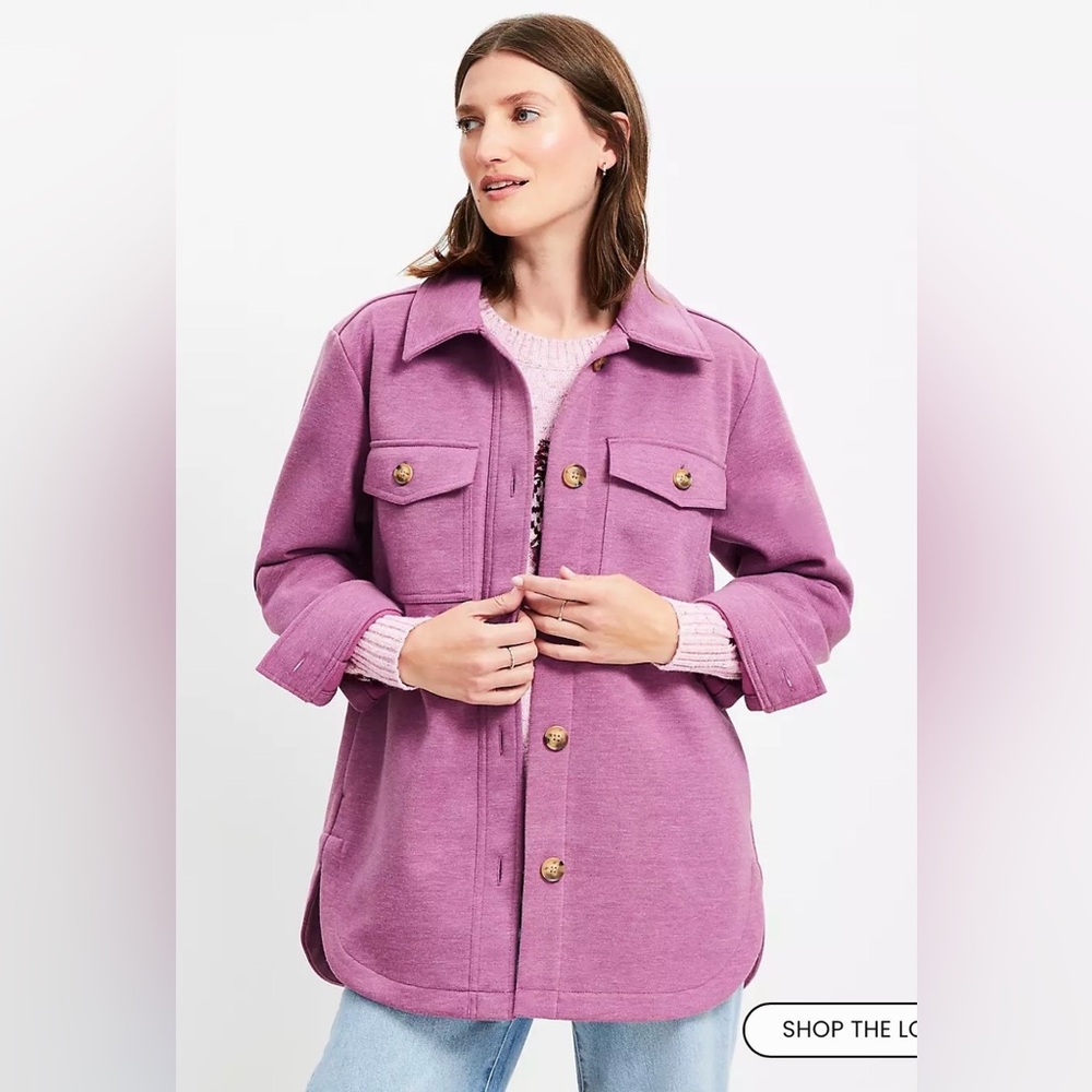 LOFT Brushed Shirt Jacket